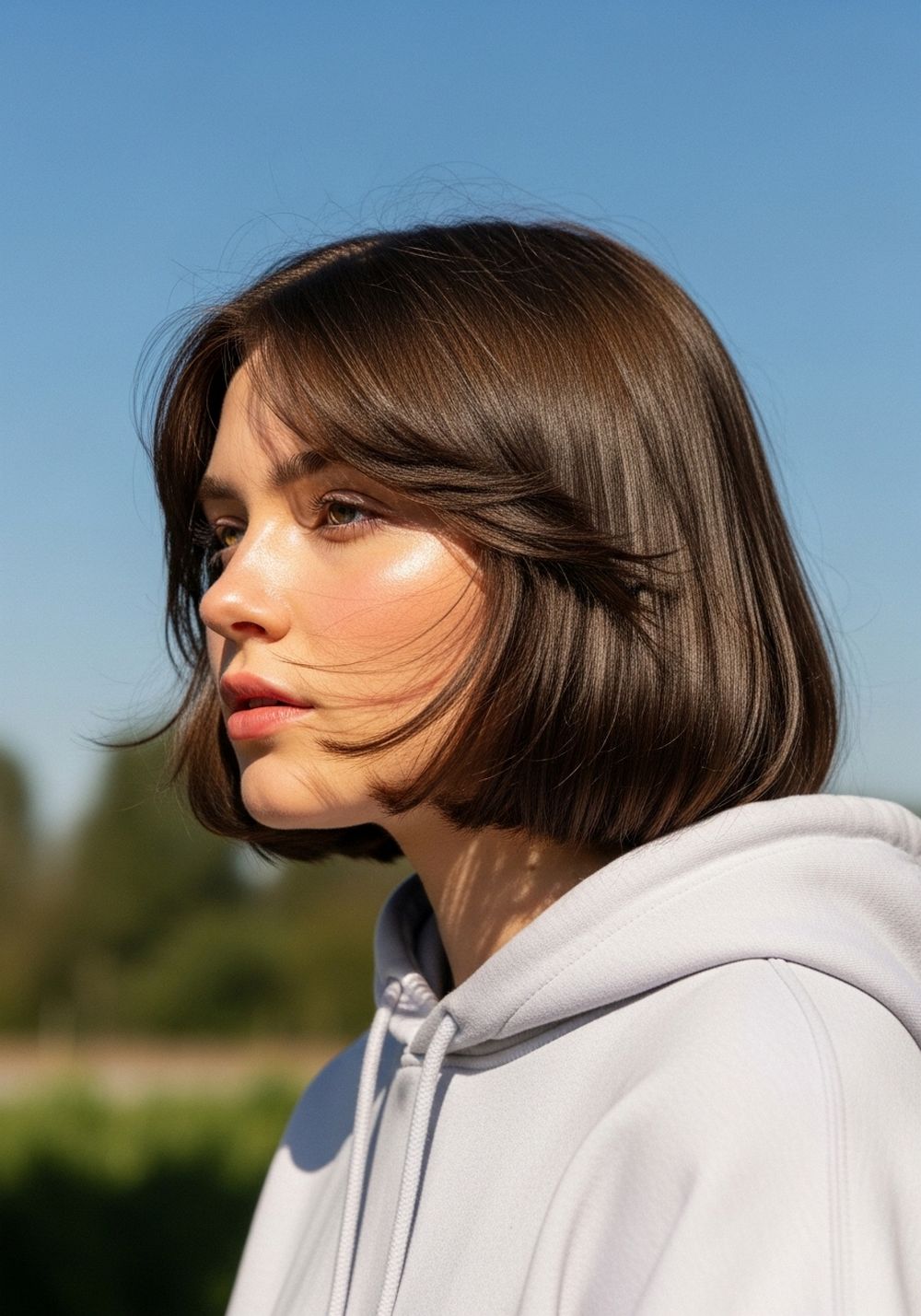 Chin-Length Butterfly Flip Hairstyles