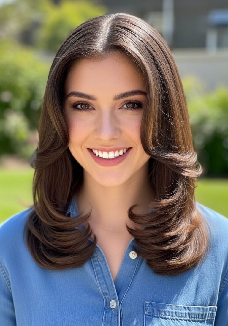 Curled-Ends Polished Butterfly Hairstyles