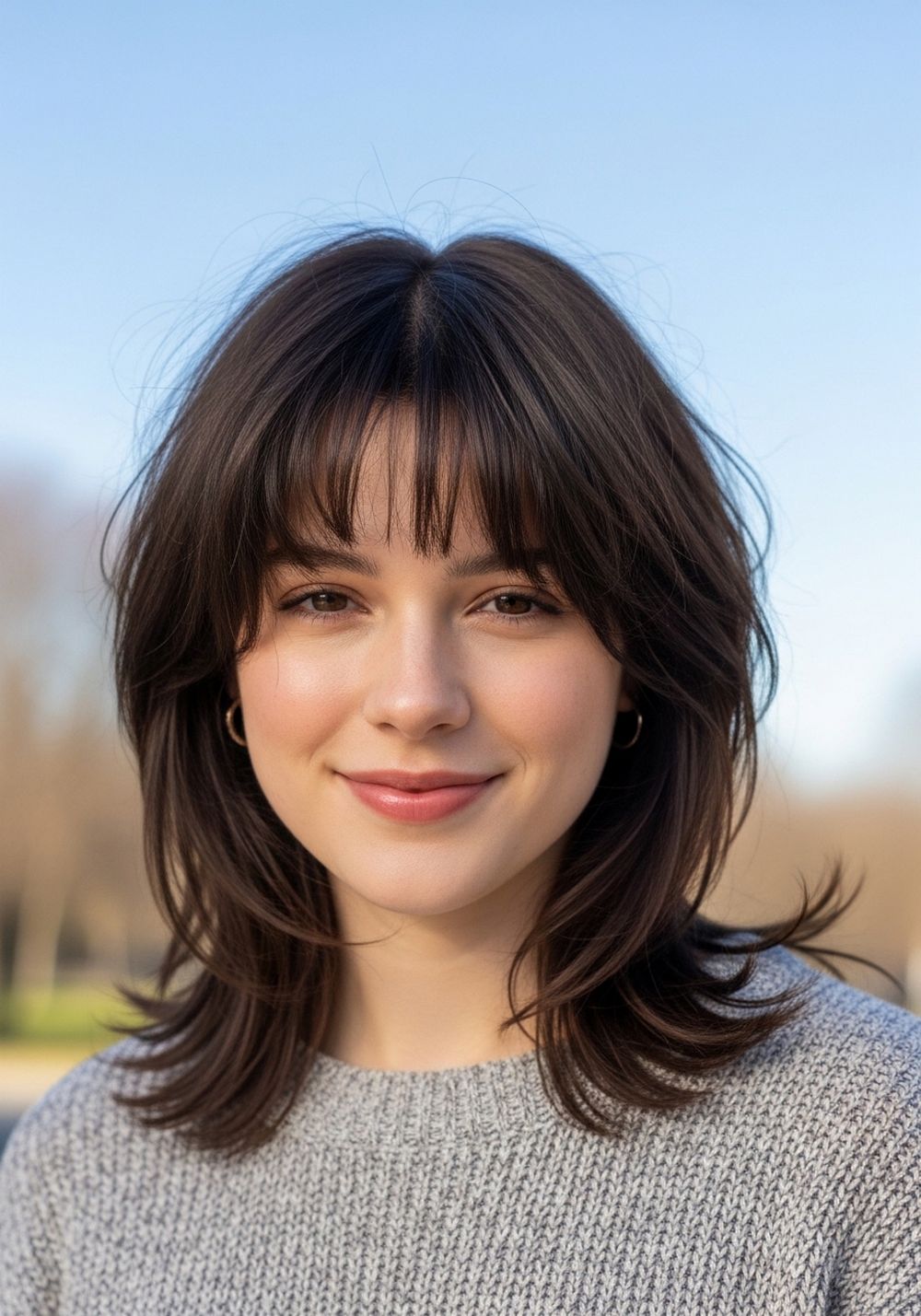 Shoulder-Grazing Butterfly Shag Hairstyles