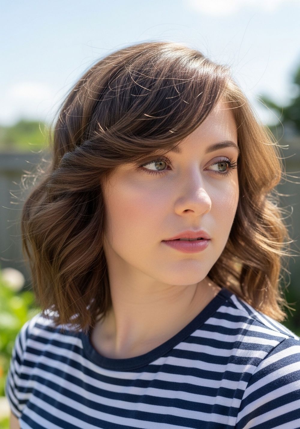 Side-Part Swoopy Butterfly Hairstyles