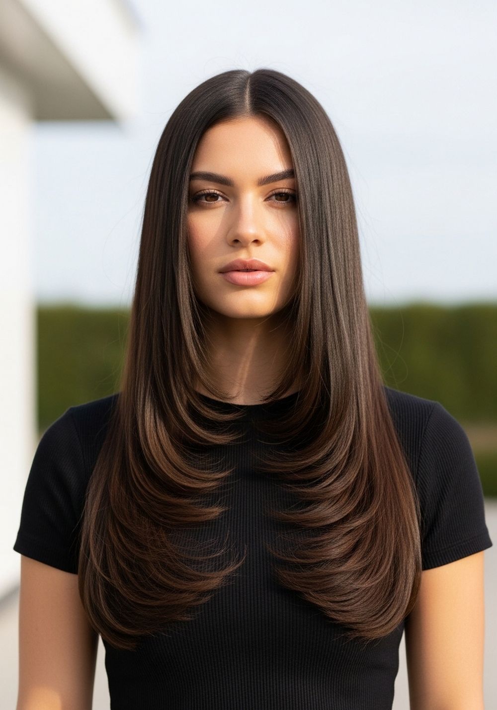 Sleek Blowout Butterfly Layers Hairstyles