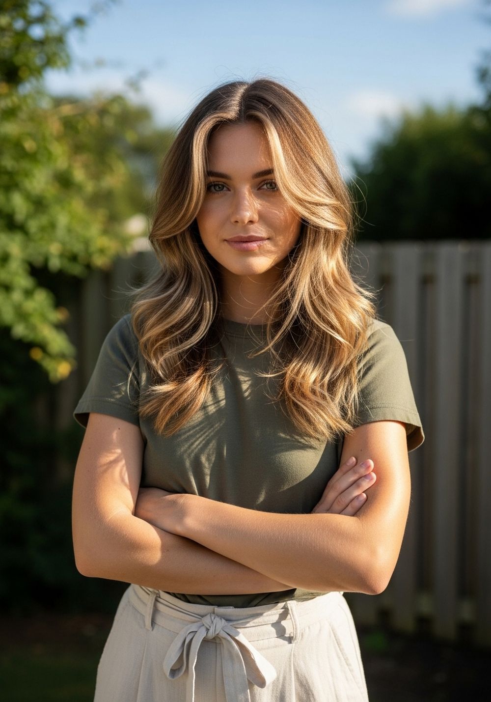 Textured Waterfall Layers with Soft Waves Hairstyle