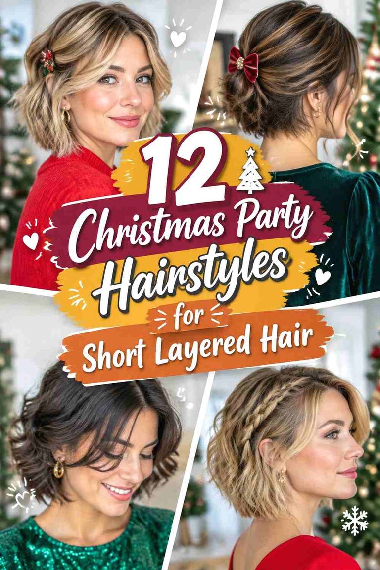 12 Christmas Party Hairstyles for Short Layered Hair