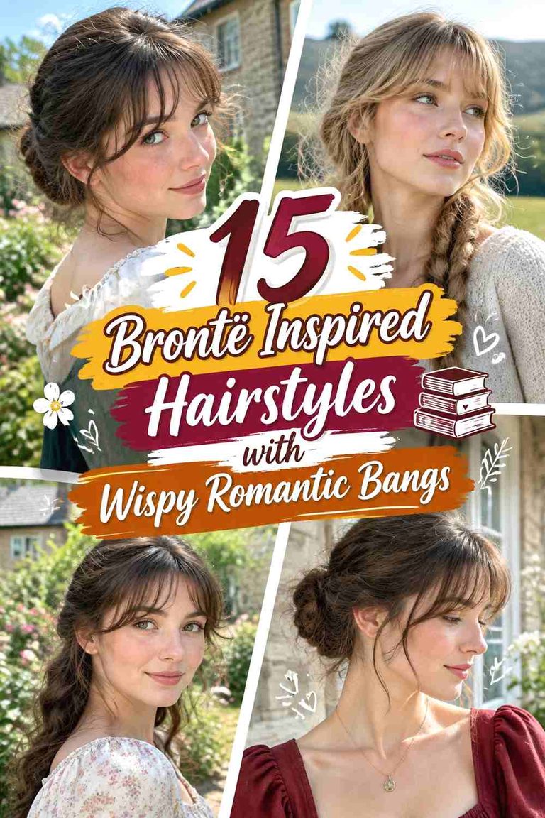 15 Brontë Inspired Hairstyles with Wispy Romantic Bangs