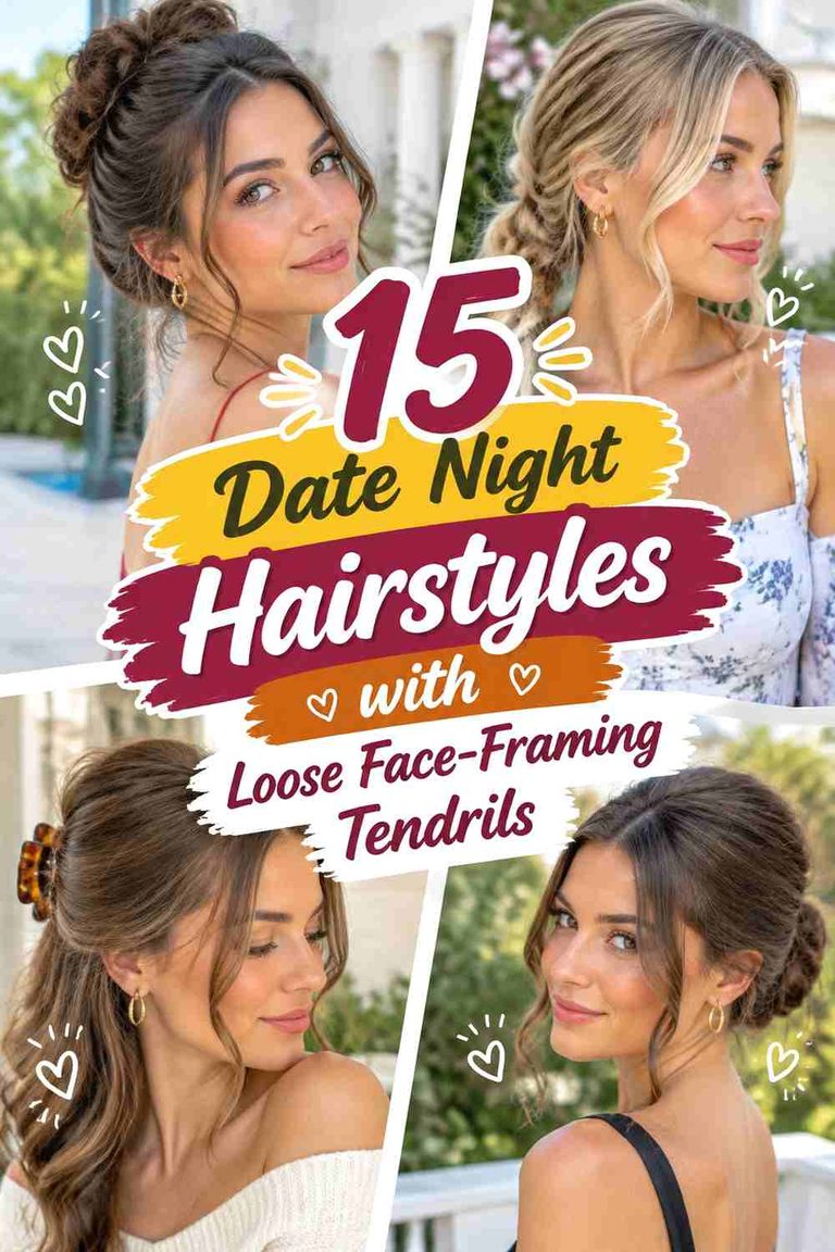 15 Date Night Hairstyles with Loose Face-Framing Tendrils