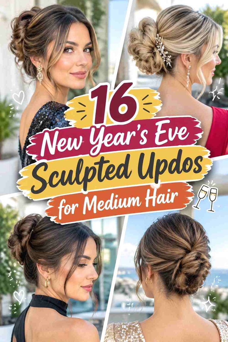 16 New Year's Eve Sculpted Updos for Medium Hair