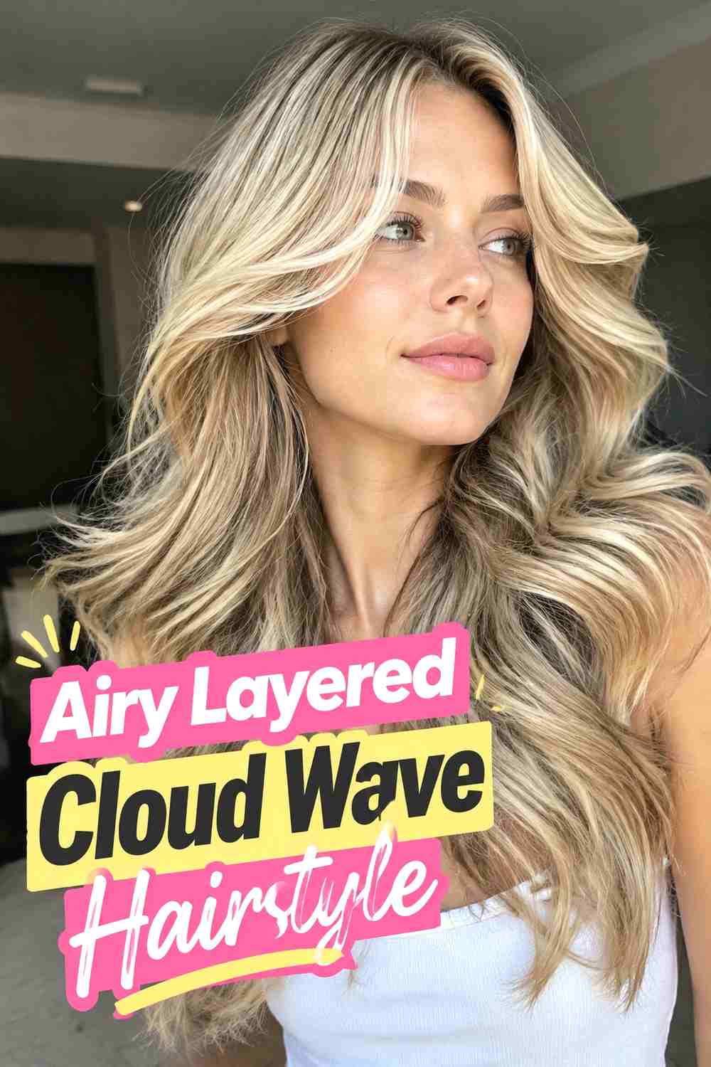 9. Airy Layered Cloud Wave Hairstyle