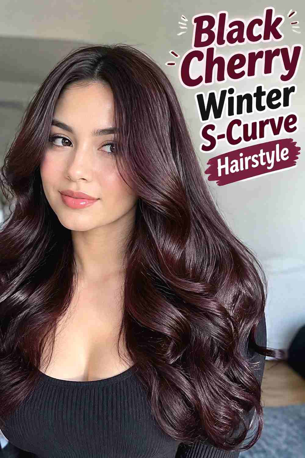 6. Black Cherry Winter S Curve Hairstyle