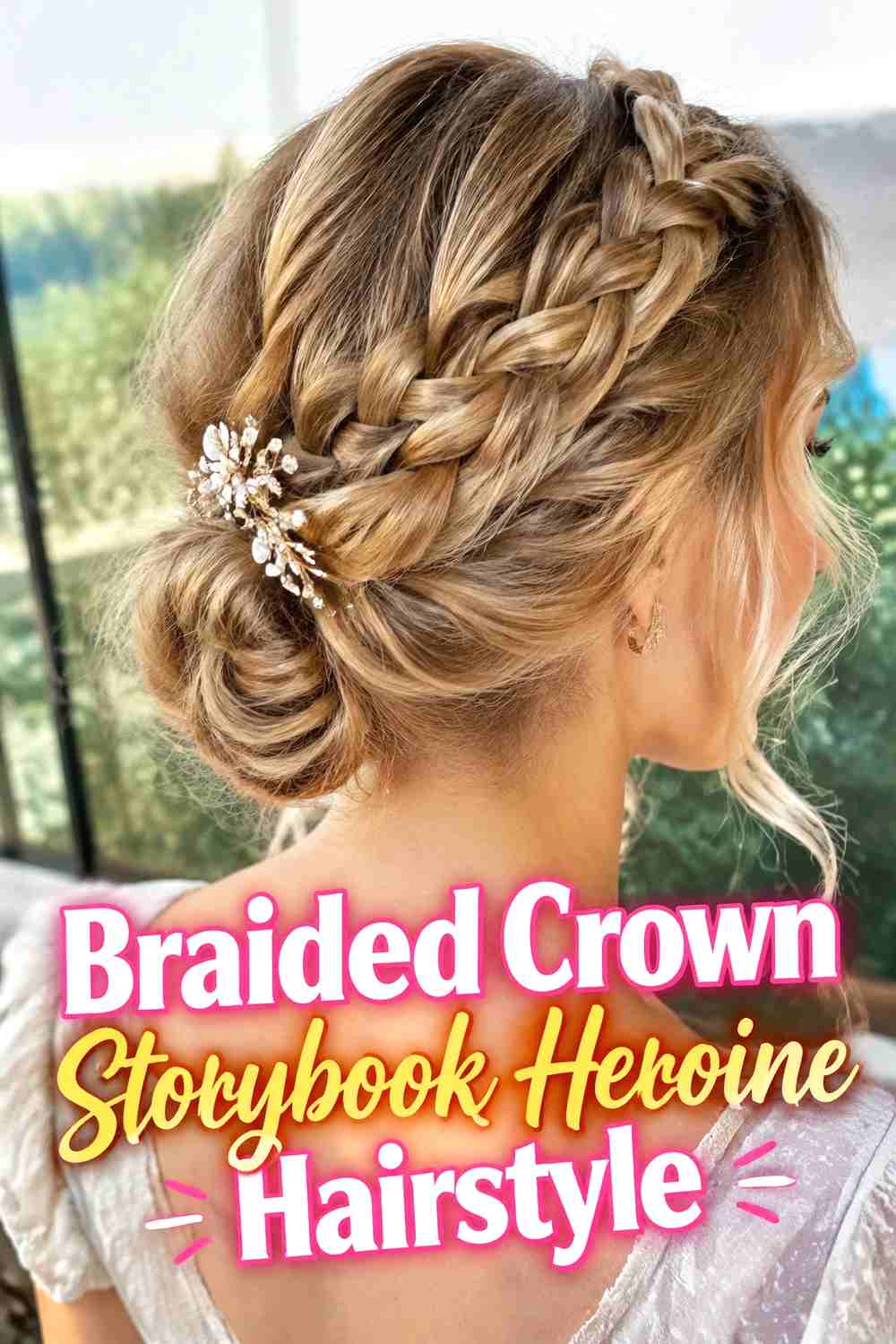 6. Braided Crown Storybook Heroine Hairstyle