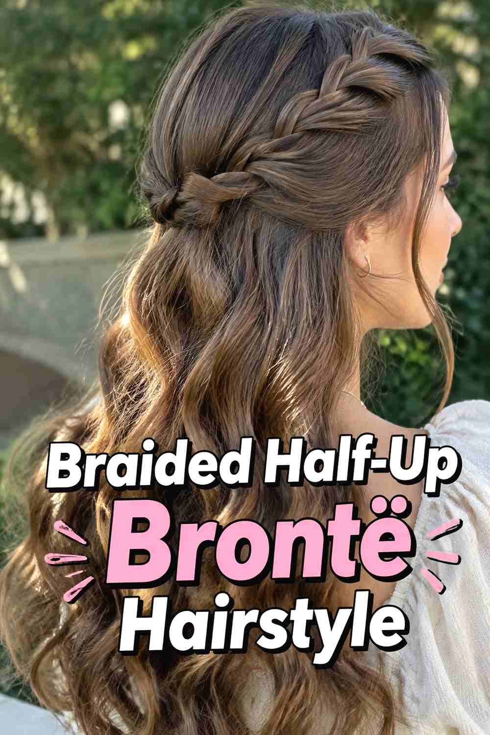 7. Braided Half Up Bronte Hairstyle