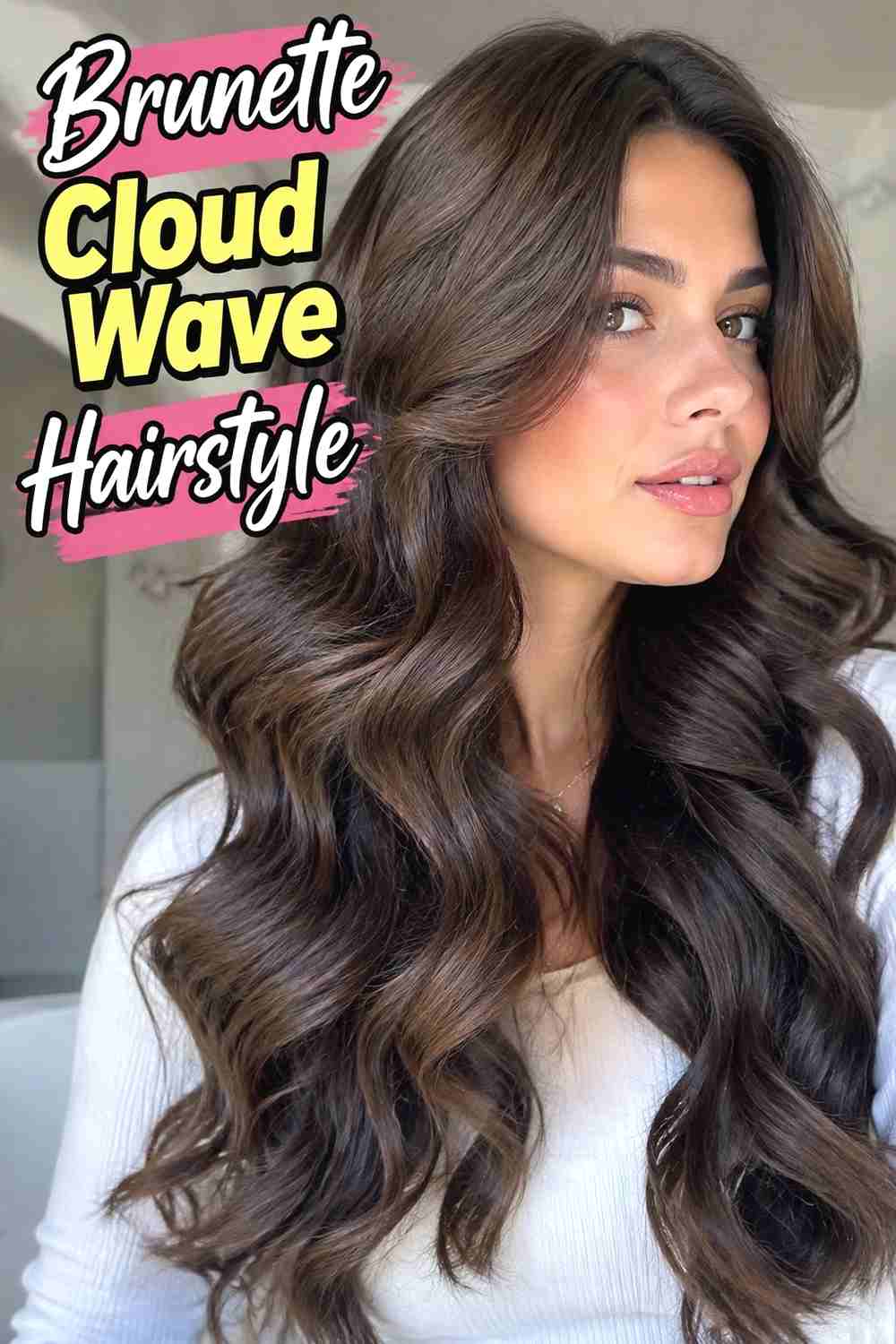3. Brunette Cloud Wave Hairstyle
