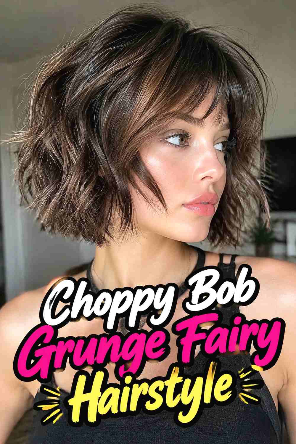 6. Choppy Bob Grunge Fairy Hairstyle