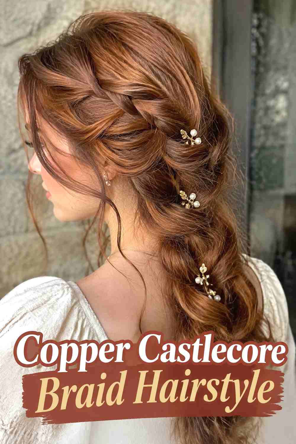 11. Copper Castlecore Braid Hairstyle