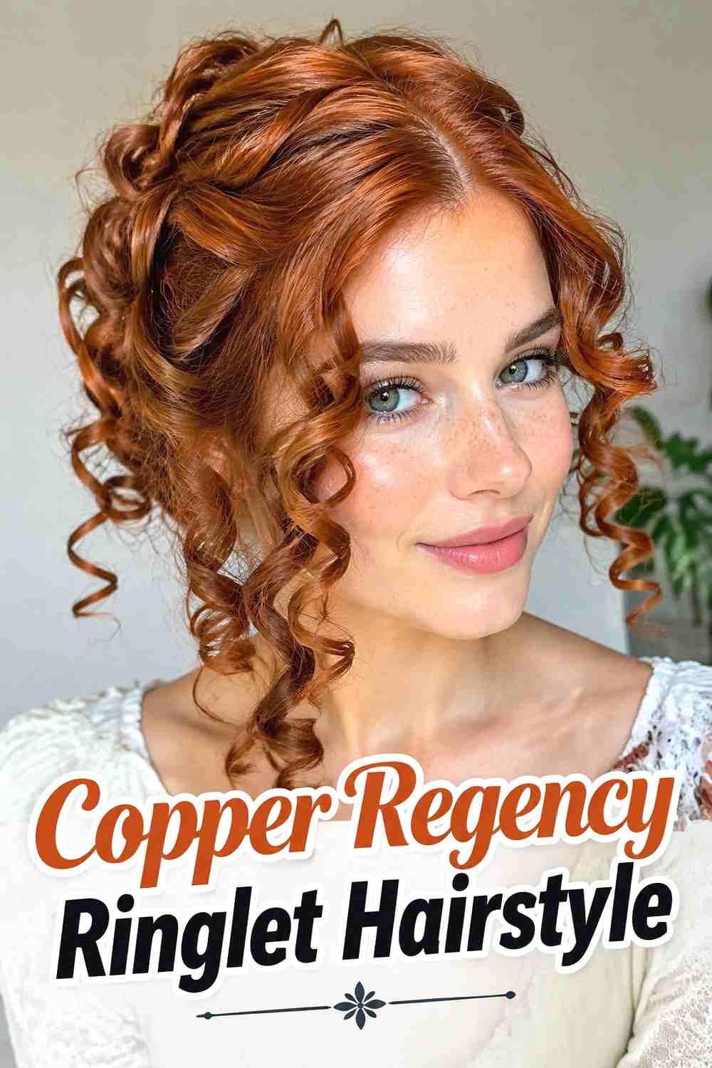 11. Copper Regency Ringlet Hairstyle