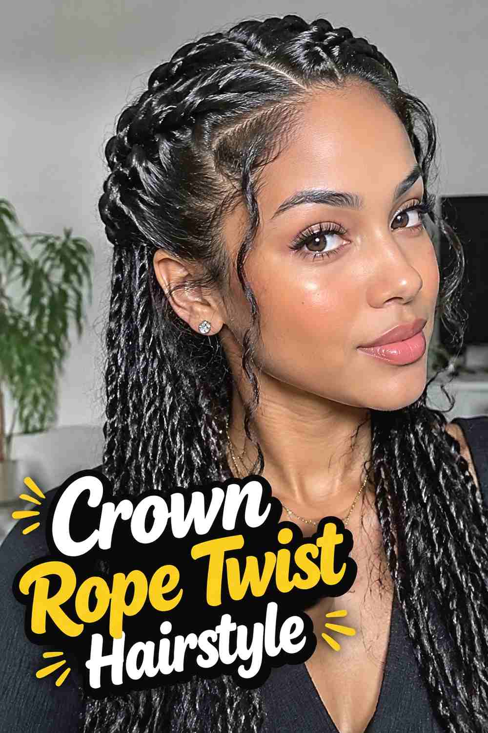 4. Crown Rope Twist Hairstyle