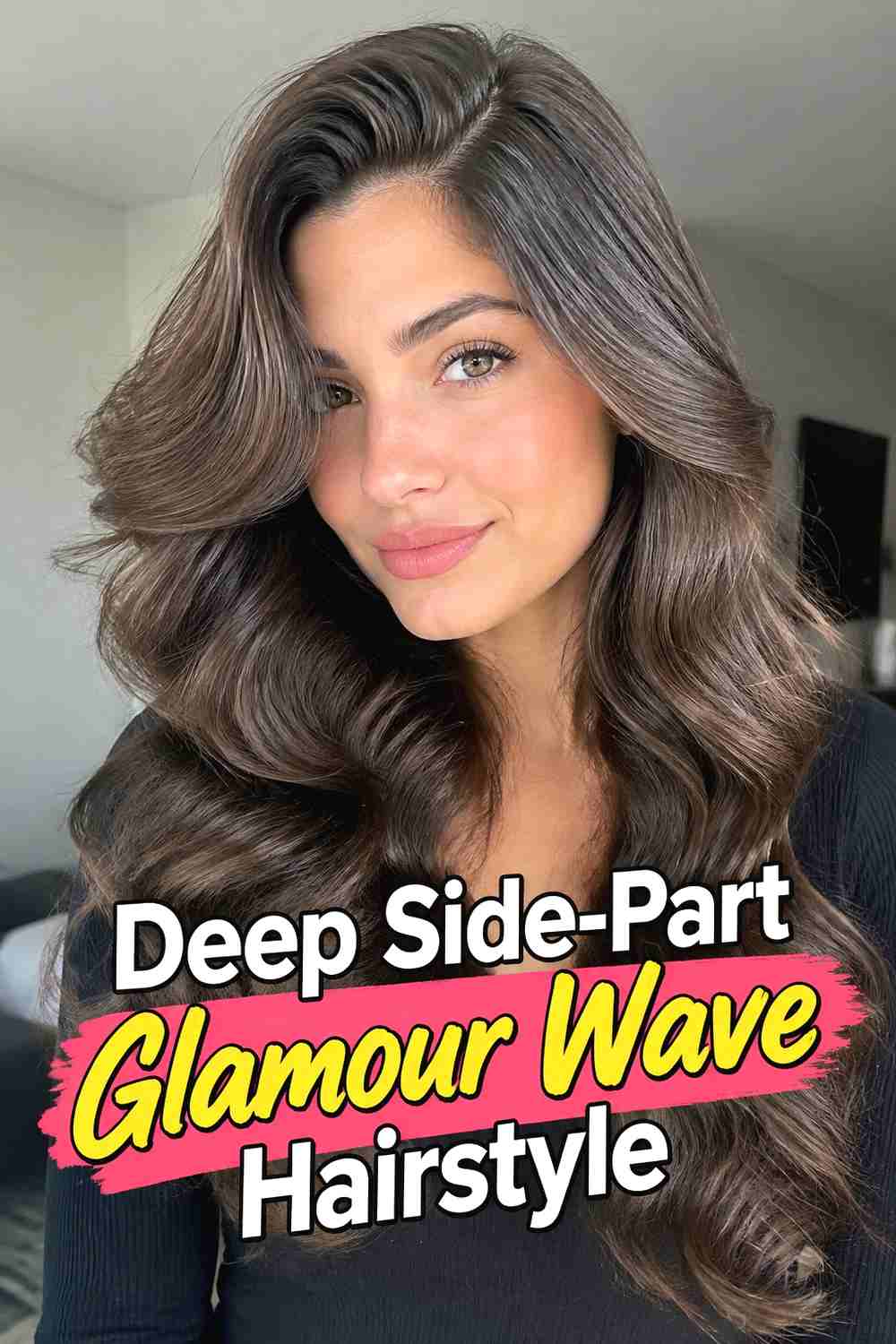 6. Deep Side Part Glamour Wave Hairstyle