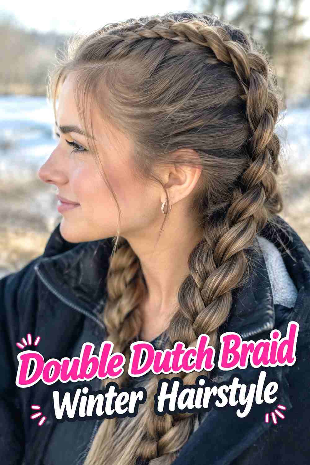 14. Double Dutch Braid Winter Hairstyle
