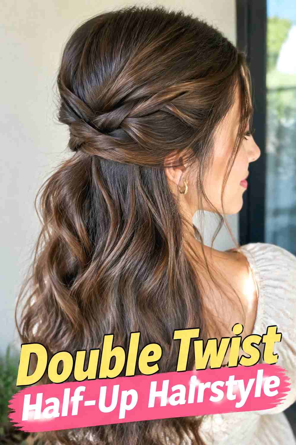 10. Double Twist Half Up Hairstyle