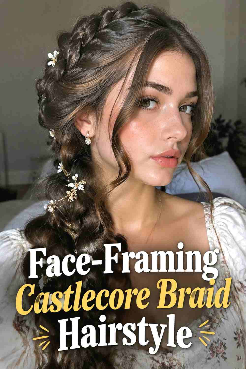 6. Face Framing Castlecore Braid Hairstyle