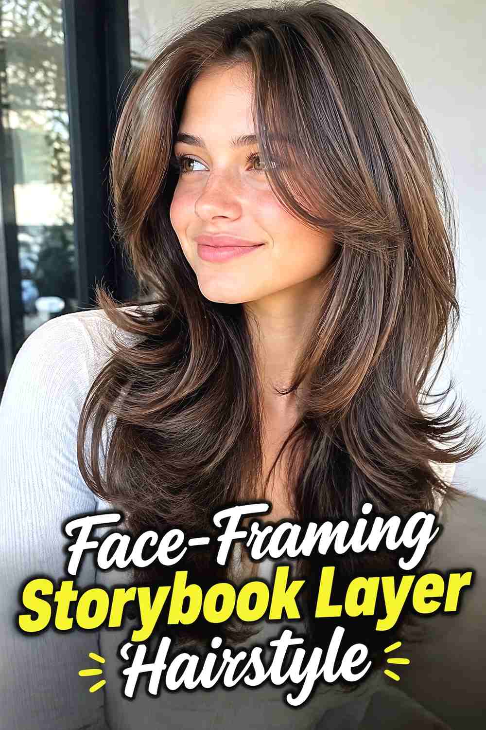 2. Face Framing Storybook Layer Hairstyle