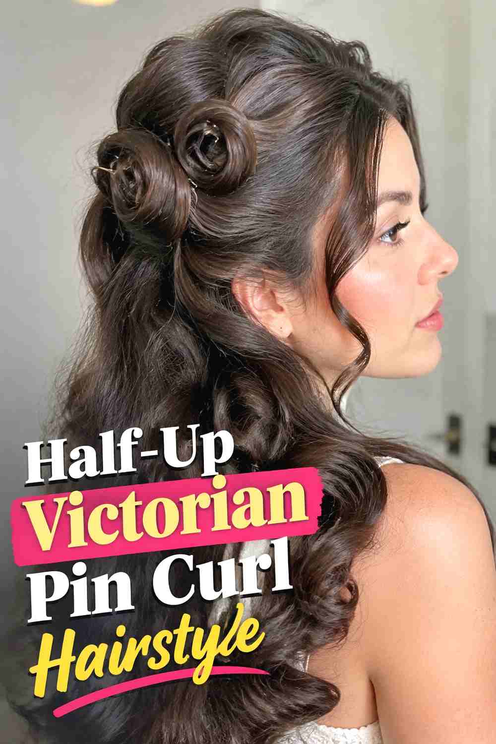 5. Half Up Victorian Pin Curl Hairstyle