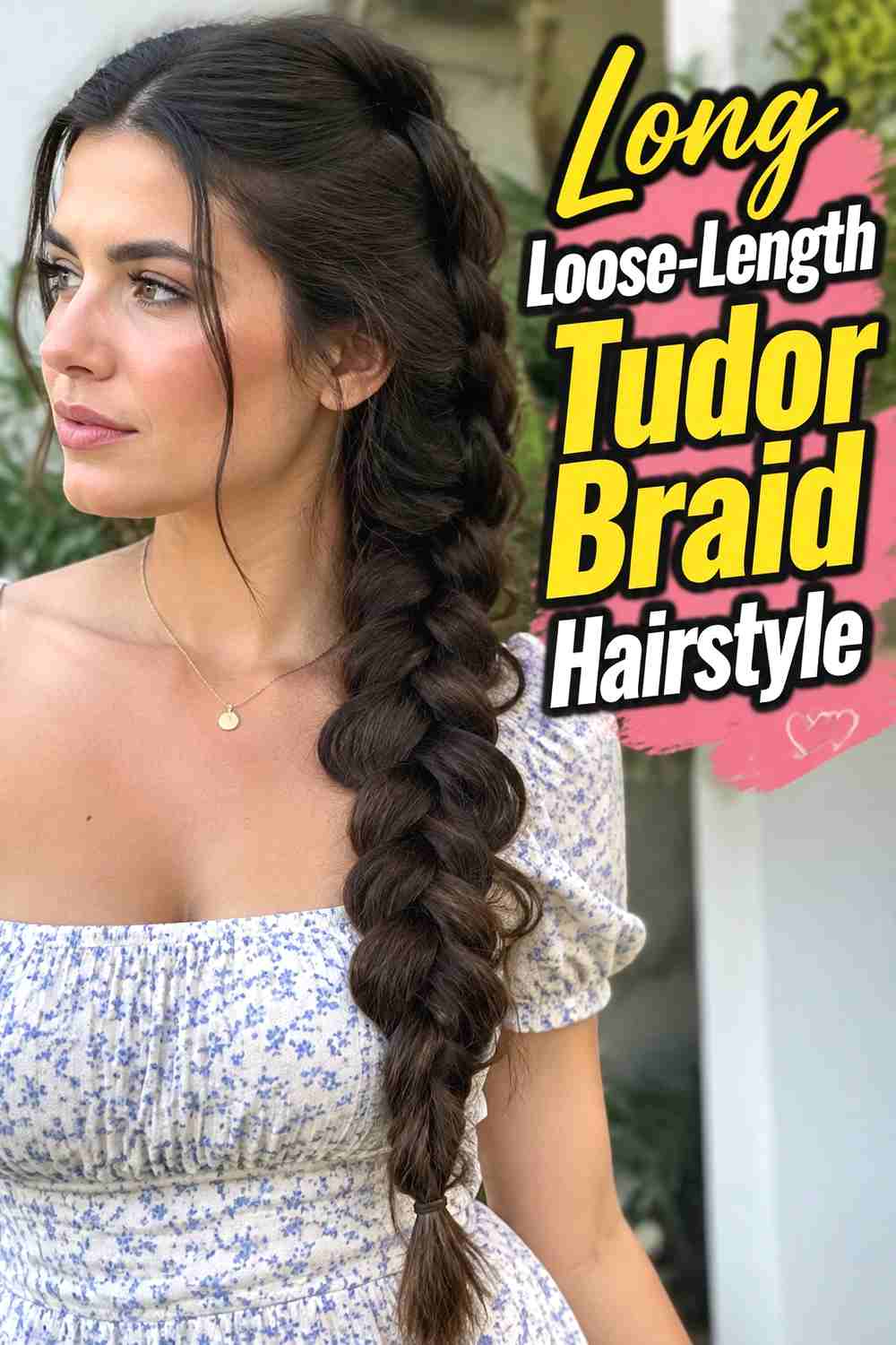 10. Long Loose Length Tudor Braid Hairstyle