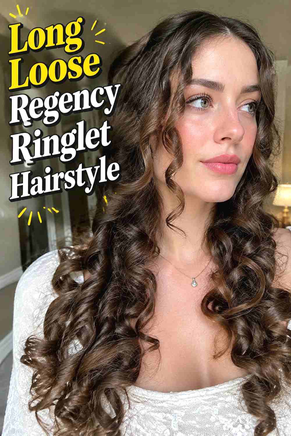 6. Long Loose Regency Ringlet Hairstyle