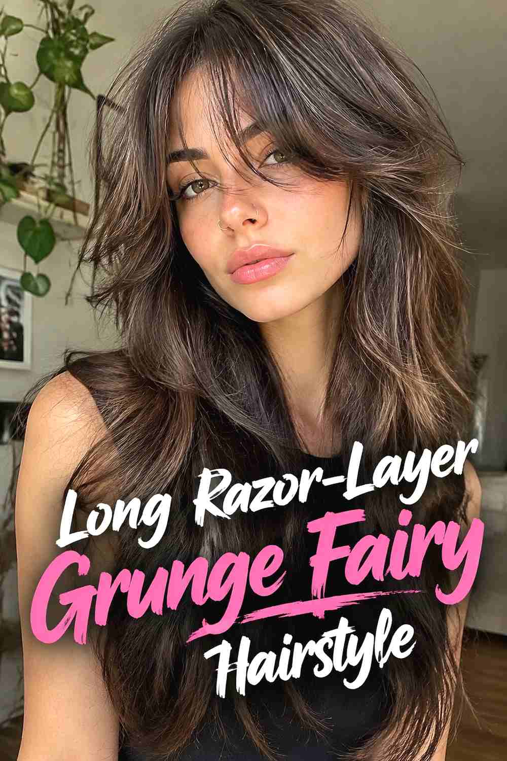 3. Long Razor Layer Grunge Fairy Hairstyle