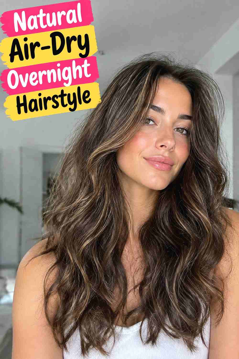 17. Natural Air Dry Overnight Hairstyle