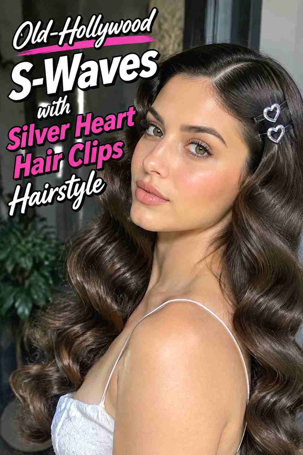 4. Old Hollywood S Waves With Silver Heart Hair Clips Hairstyle