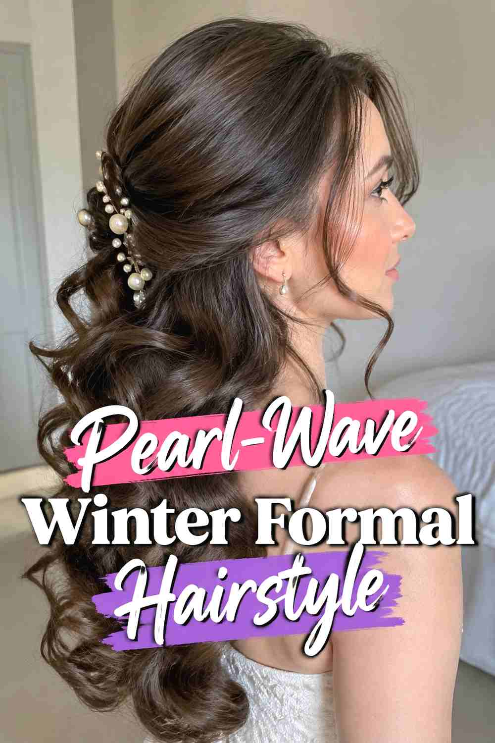 1. Pearl Wave Winter Formal Hairstyle