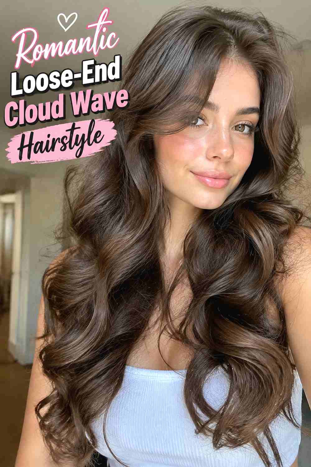 7. Romantic Loose End Cloud Wave Hairstyle