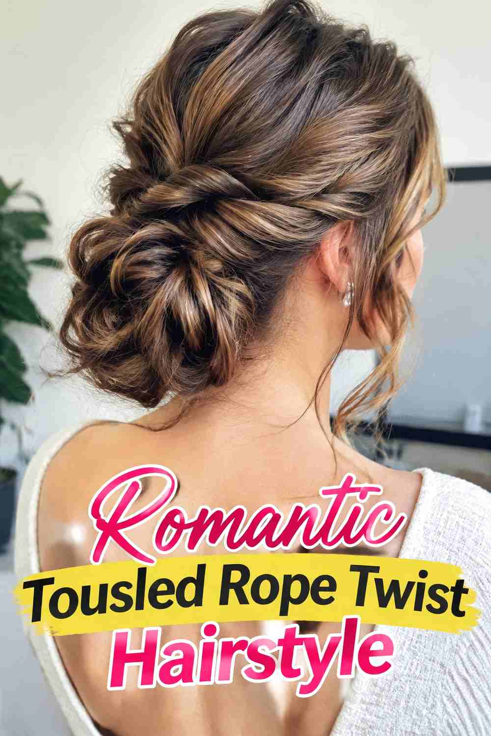 11. Romantic Tousled Rope Twist Hairstyle