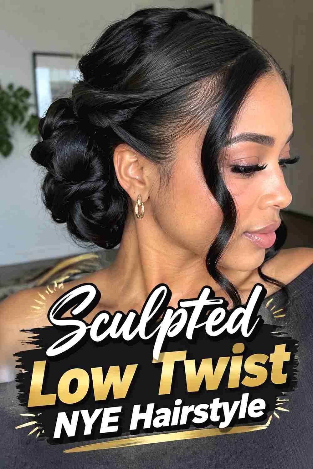 1. Sculpted Low Twist Nye Hairstyle