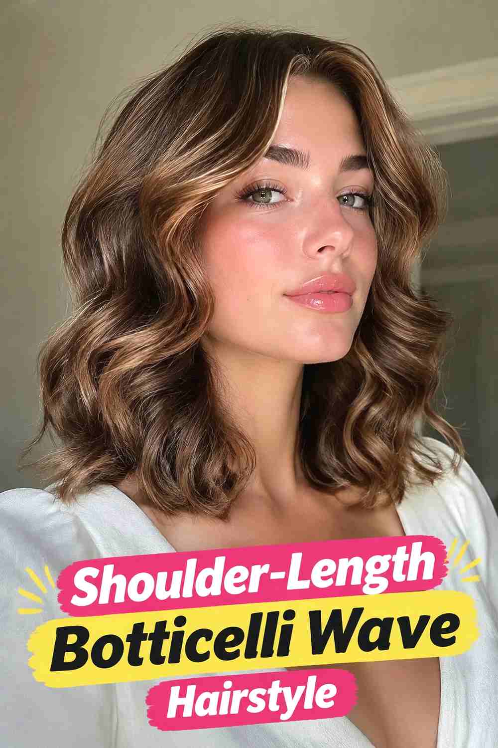 10. Shoulder Length Botticelli Wave Hairstyle