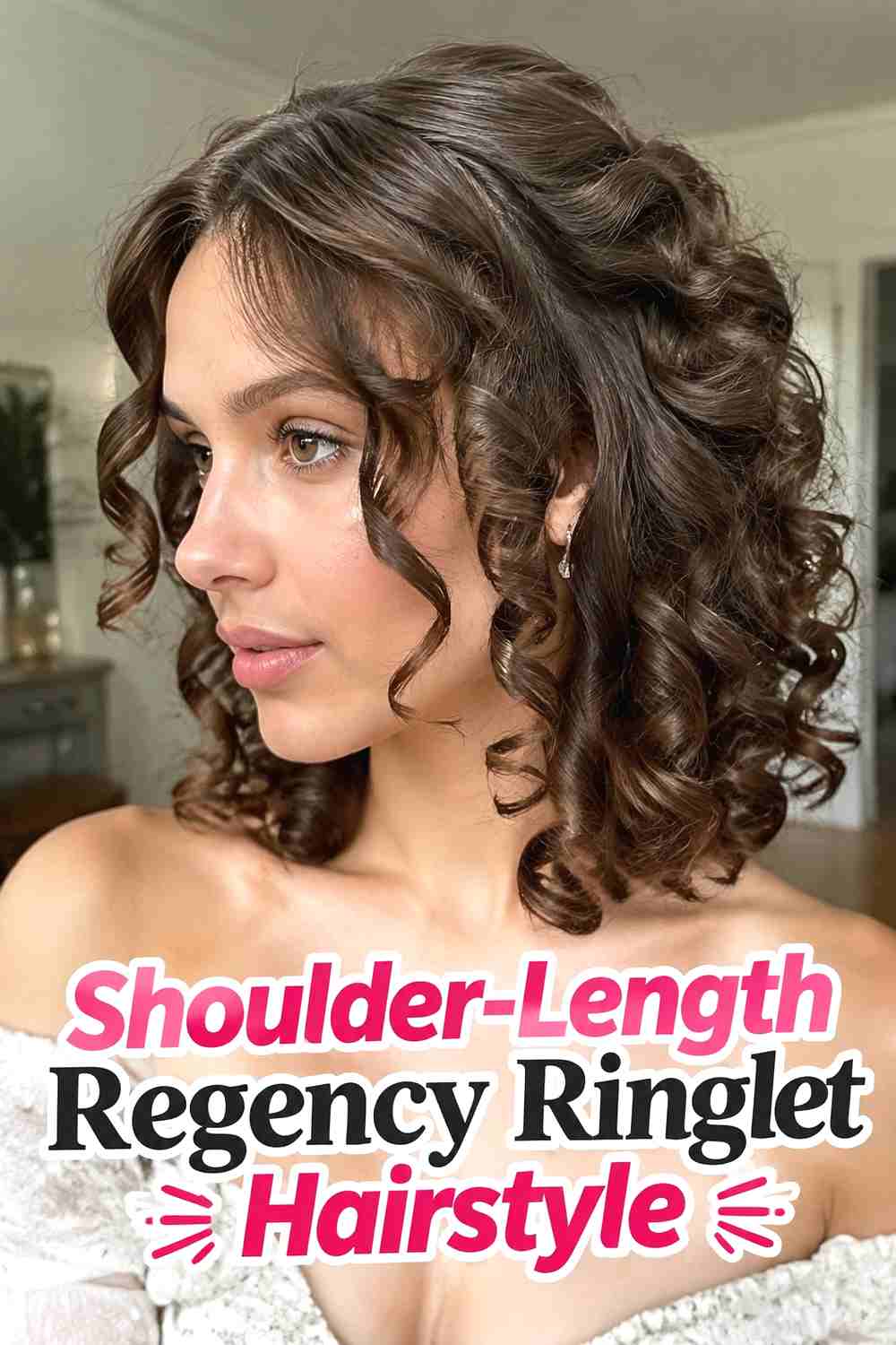 8. Shoulder Length Regency Ringlet Hairstyle