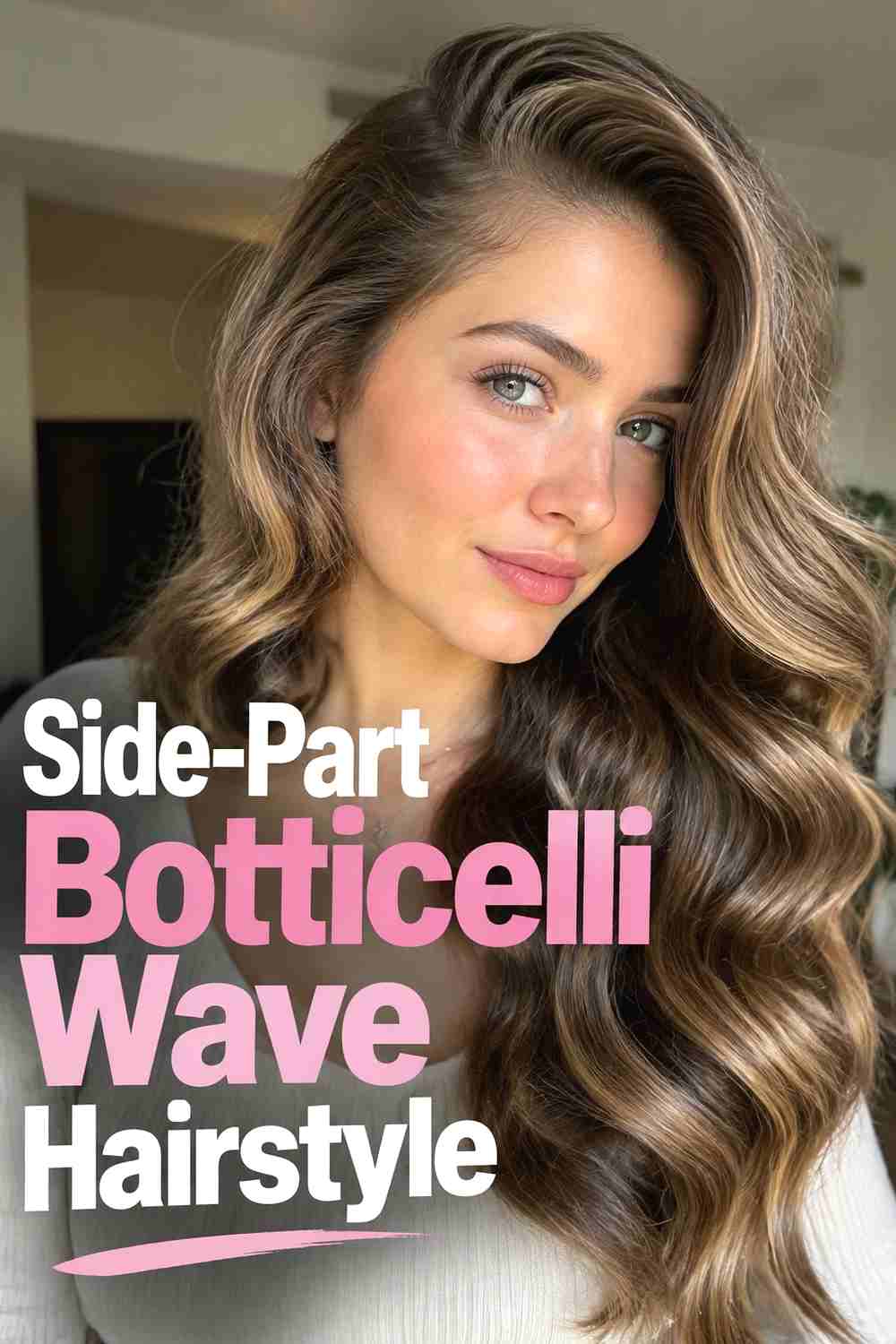 8. Side Part Botticelli Wave Hairstyle