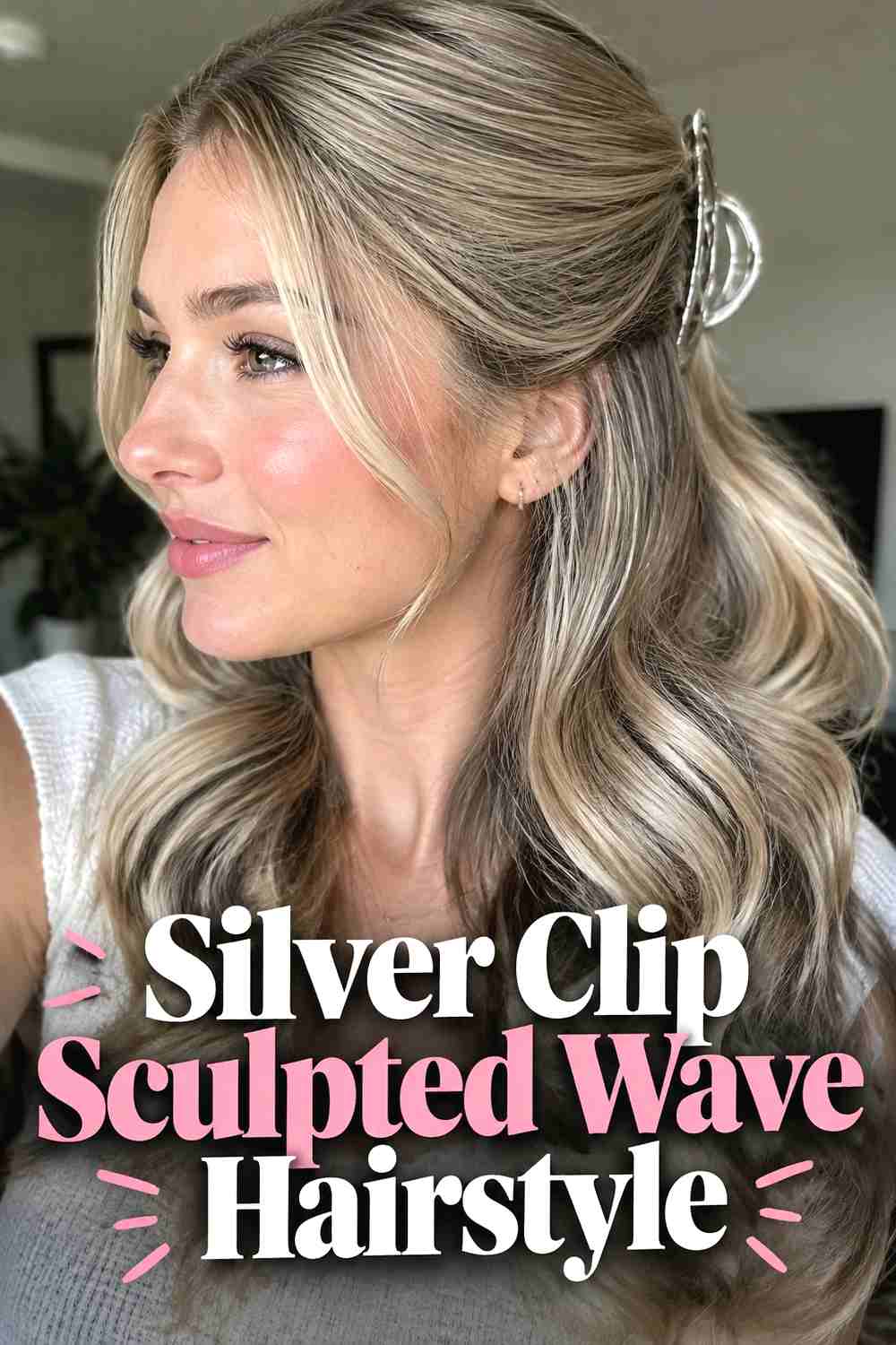 16. Silver Clip Sculpted Wave Hairstyle