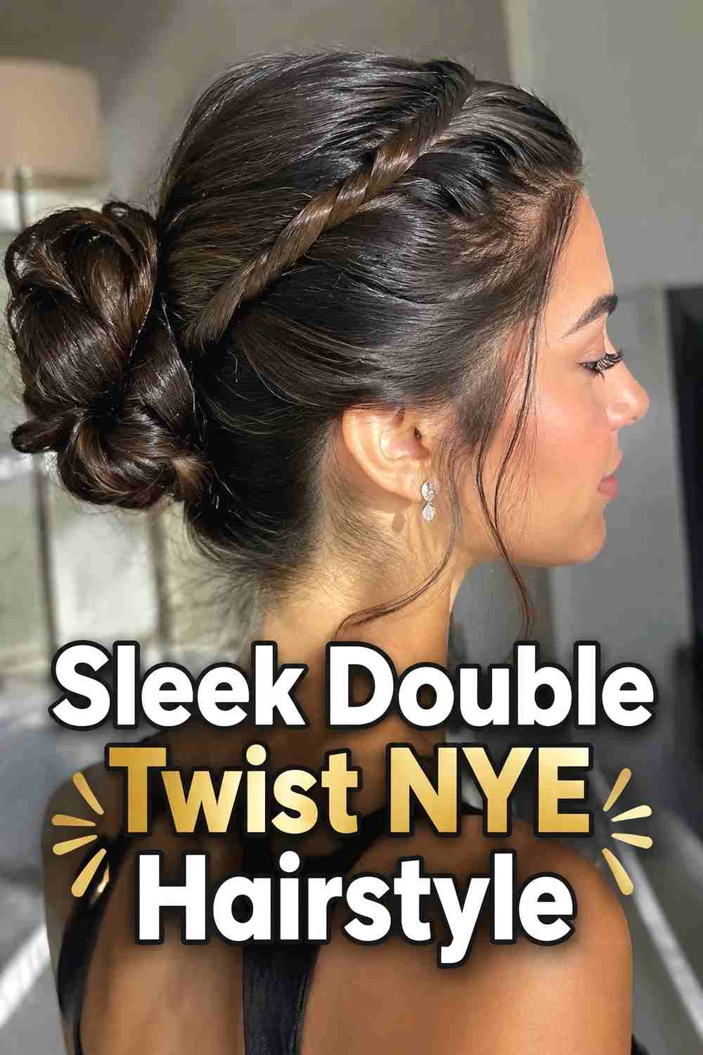 6. Sleek Double Twist Nye Hairstyle