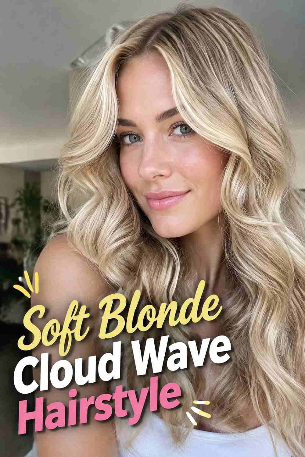 2. Soft Blonde Cloud Wave Hairstyle