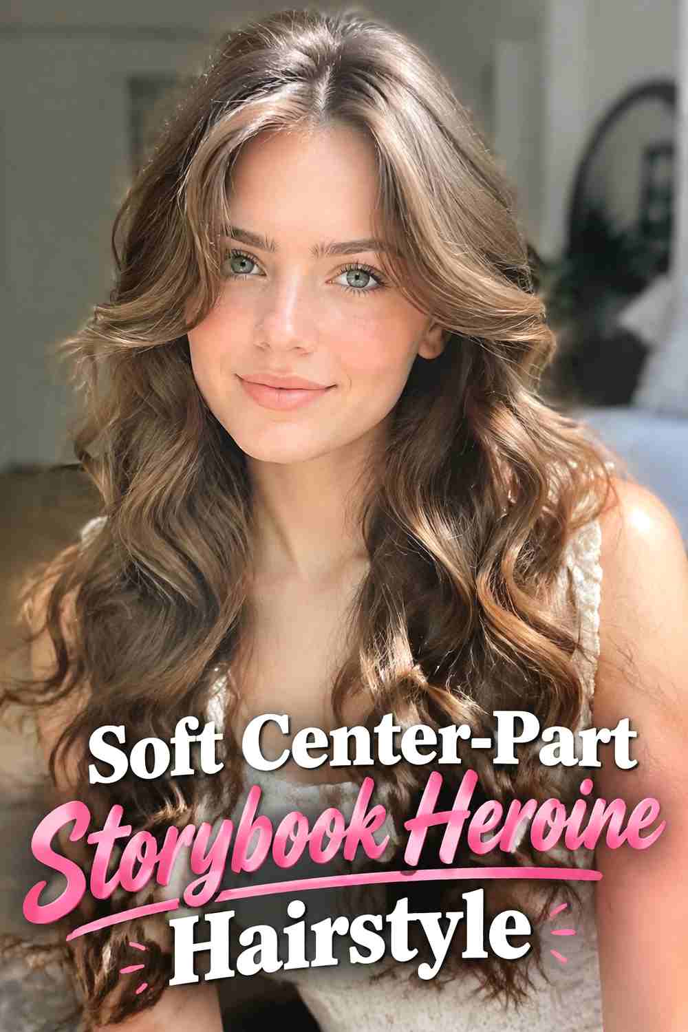 1. Soft Center Part Storybook Heroine Hairstyle