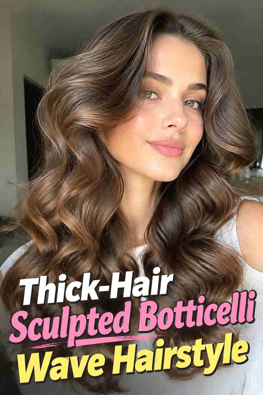 16. Thick Hair Sculpted Botticelli Wave Hairstyle