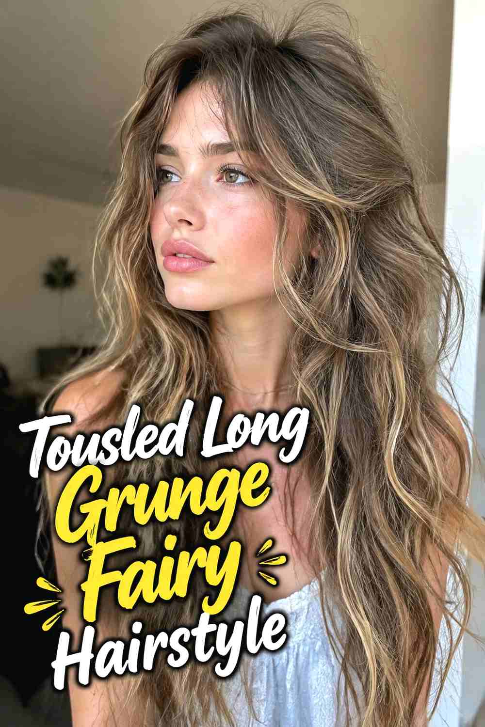 12. Tousled Long Grunge Fairy Hairstyle