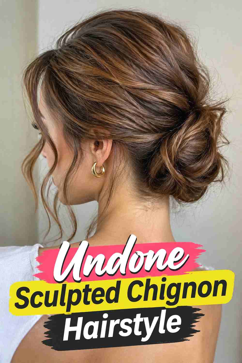 16. Undone Sculpted Chignon Hairstyle