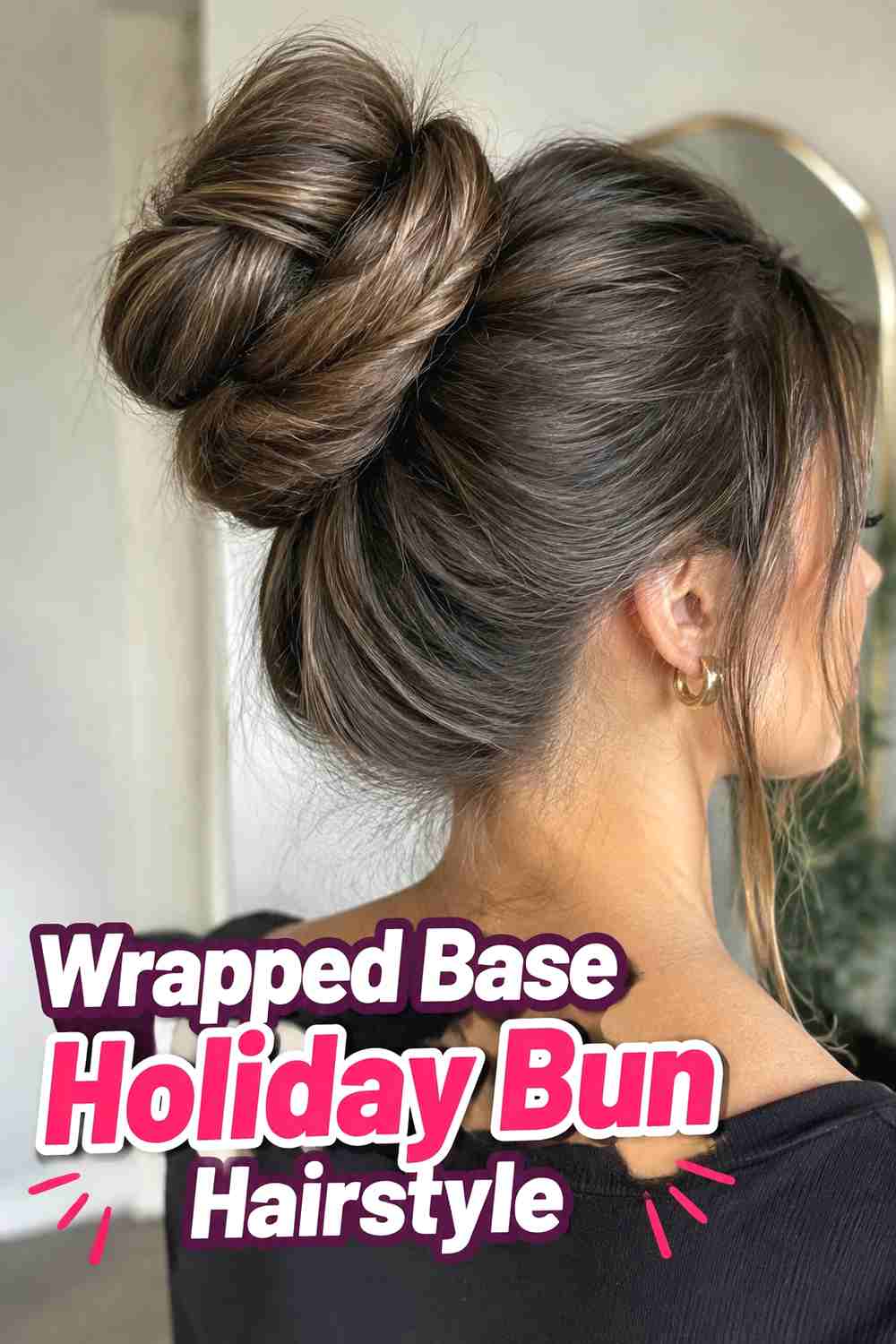 10. Wrapped Base Holiday Bun Hairstyle